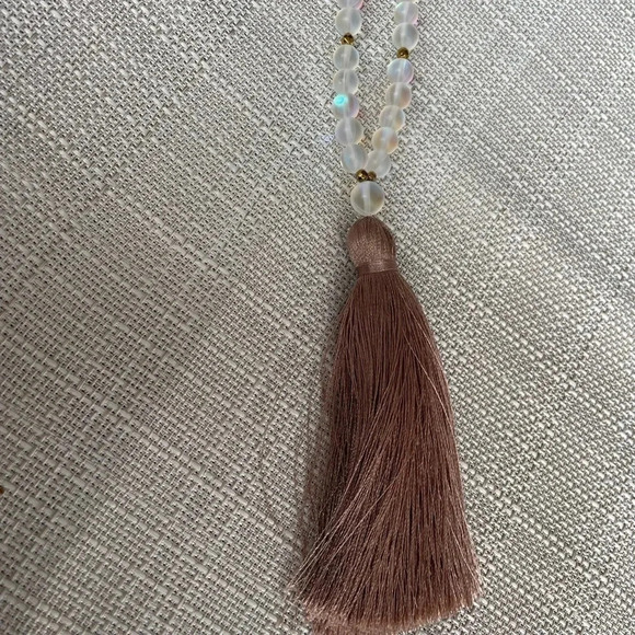 Womens Betsey Pittard Beaded Tassel Necklace - Picture 3 of 5